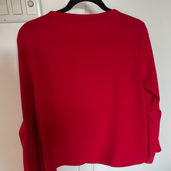 Zara red bell-sleeve top, size S - Picture 3 of 3